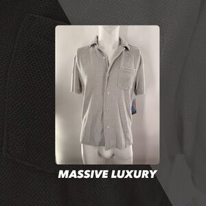 NWT Massive Luxury Chenille Camp Shirt